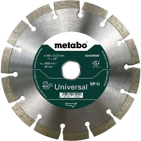 Metabo Meule de tronçonnage diamantée « sp » 180 x 22,23 mm, universelle (624309000) (1/2)