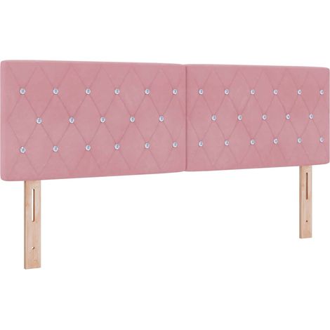 Cabecero Rosa 160 cm Terciopelo vidaXL (1/5)