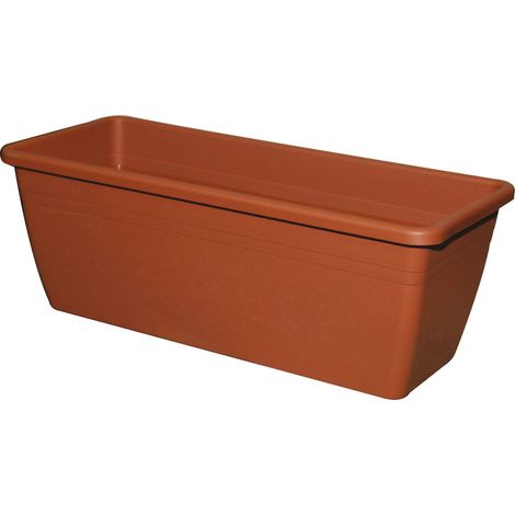 Vaso cassetta rettangolare in resina da giardino Miramare De-Roma - 60x20x16 cm