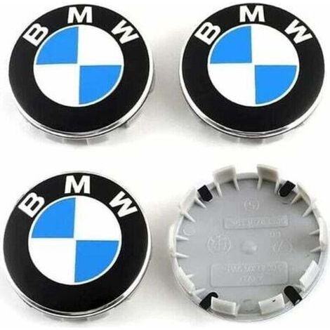 4 pièces Cache Moyeux Compatible with BMW 68mm Centre Roue ABS Accessoires de Voiture,Bleu (1/5)