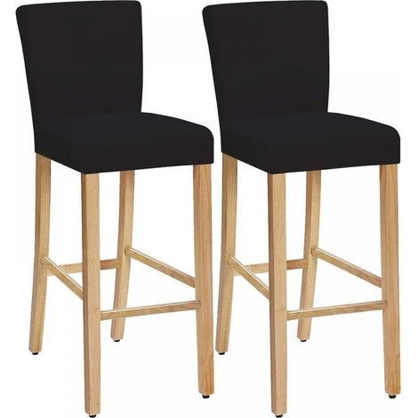 Dehnbare, waschbare und abnehmbare Stuhlhussen für Esszimmerstühle, Barhocker, Barstühle und Tresenstühle (schwarz, 2er-Set) (1/5)