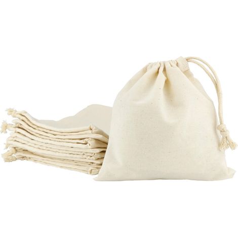 Sacchetto di cotone 16x16,5 cm 140 g/m2 10 pezzi (1/5)