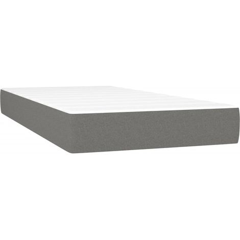 Matelas de lit à ressorts ensachés gris foncé 120x190x20 (1/5)