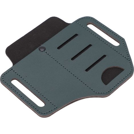 Étui en Cuir Porte-Outils EDC, Porte-Couteau Multifonction avec Poche pour Lampe Torche et Stylo, Holster de Ceinture Vert (1/5)