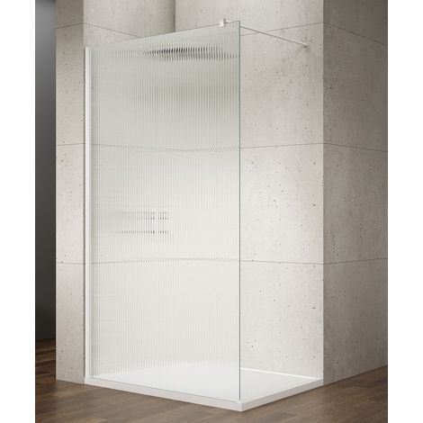 Cabine de douche à l'italienne VARIO WHITE, verre nordique, 1100 mm (1/3)