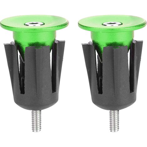 Bouchons de guidon en alliage d'aluminium pour VTT et vélo de route, couleur verte (1/5)