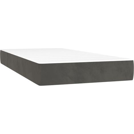Maison Exclusive - Materasso a Molle Insacchettate Rigidità Media Grigio Scuro 120x190x20 cm in Velluto