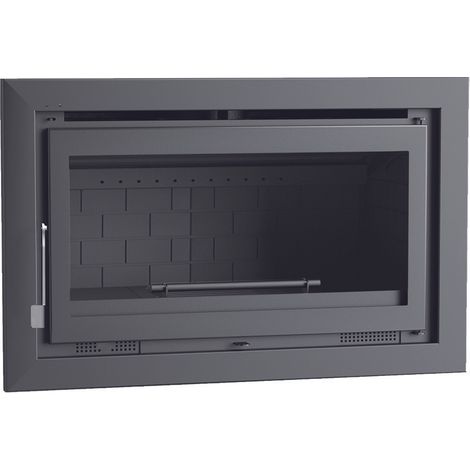 Insert à bois ventilé 12.6 kW – Foyer en fonte – 2 sorties canalisables – Ventilateurs 160 m3/h – Système double combustion – Fm Biomasa