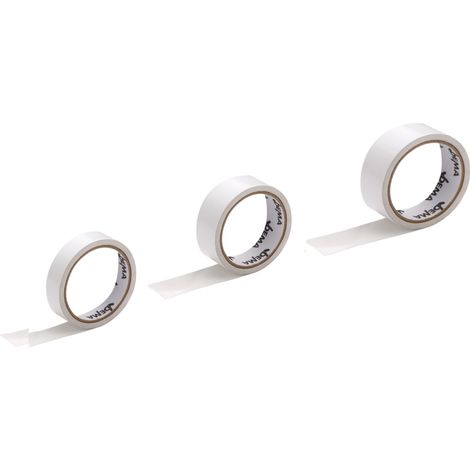 3x Doppelseitiges Klebeband Abklebeband Tape 24 36 50 mm x 10 m weiß universal