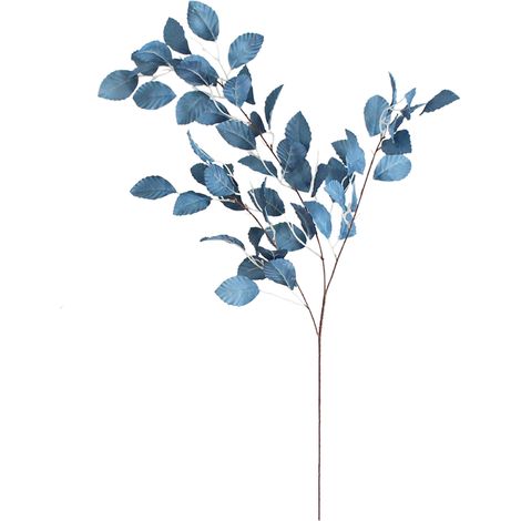 Künstliche Rosenblätter und -stiele, 40,55 Zoll, Blau, DIY-Zubehör für künstliche Blumenarrangements, Brautstrauß, Hochzeit, Party, (1/2)