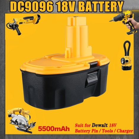 18V 5500mAh Ni-MH Batterie pour Dewalt DW9095 DC9096 DE9503 DW9096 DE9093 DE9098 DC410 DC411BDW056 DCS331B DCF059KL DCD760B DC988 DC925 DC618 (1/5)