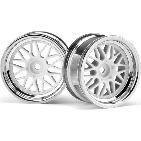 HRE C90 WHEEL 26MM CHROME/WHITE (6MM OFFSET/2PCS)