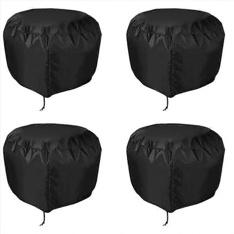 Housse de ventilation de toit en 4 pièces, housse de turbine de toit, housse de protection en toile, 50,8 cm x 50,8 cm, noire HF (1/5)