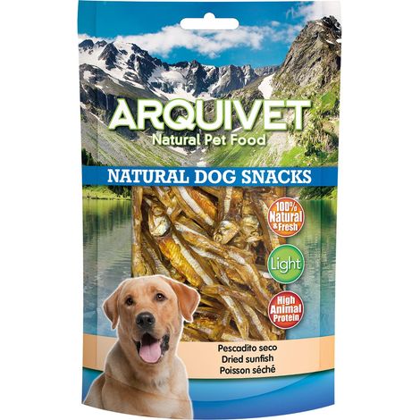 ARQUIVET Pesce secco 350 gr - Snack naturali per cani - 100% naturali - prelibatezze per cani - Prodotto leggero - Molto ricco di sostanze nutritive (1/5)