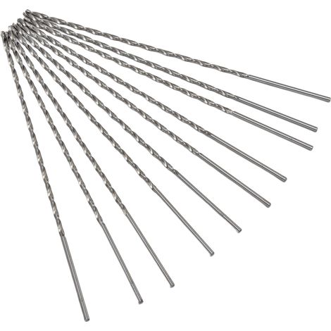 10 extra lange HSS-Bohrer, schnelles Bohren, hohe Genauigkeit, hohe Härte, stabile Leistung, schwarzer Spiralbohrer (1/5)