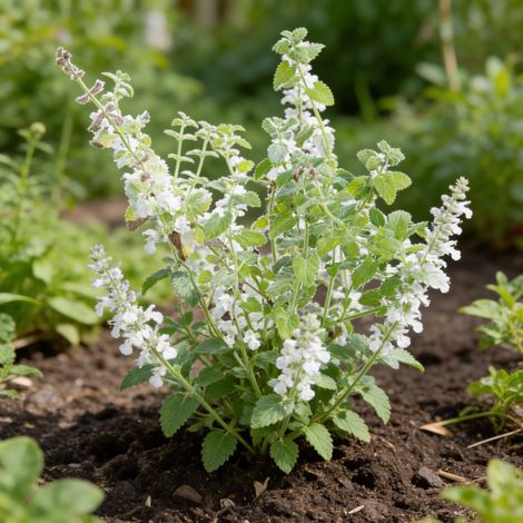 Népéta racemosa Snowflake 20cm Godet 9cm - Nepeta