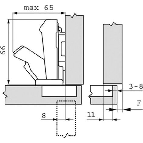 Blum Clip Top cerniera nichelata robusta per mobili