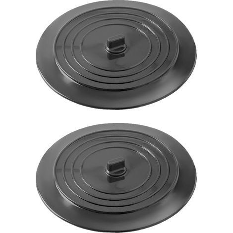 Bouchon Vidange - Silicone - Diamètre 15 cm - Pour Évier Cuisine Baignoire Bac Douche - Lot de 2