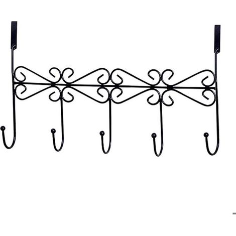Portemanteau - Nicht spezifiziert - 5 Haken - Schwarz - Für das Badezimmer - Multifunktional