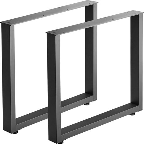 SOTECH Tischgestell SOLID Stahl schwarz matt Profil 80 x 40 mm Höhe: 720 mm Länge: 800 mm, 2 Stück