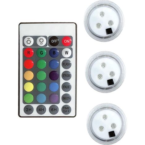 Télécommande RGB Submersible LED piles marine piscine lampe aquarium