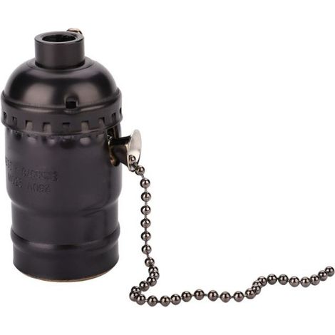 Porte-lumière E27 Prise d'éclairage vintage en aluminium avec support de lampe d'éclairage de la lampe de jardin lampe Noir (1/4)