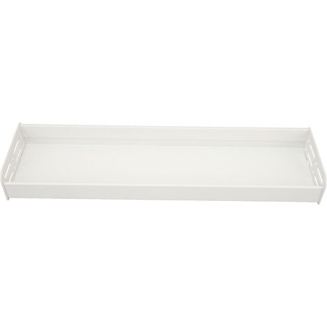 Porta spezie da cucina (50 cm), accessorio da parete rimovibile, multifunzionale, per riporre spezie, articoli da bagno o per la casa, bianco