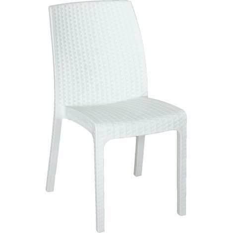 SEDIA VIRGINIA BIANCA 59X47XH86CM IMPILABILE