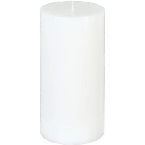 Bougie Cylindrique "Rustic" 14cm Blanc (1/3)