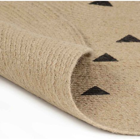 Maison Exclusive - Teppich Handgefertigt Jute mit Dreiecksmuster (1/5)