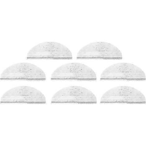 Lot de 8 lingettes de nettoyage pour aspirateur robot Eufy X8, lavables (1/5)