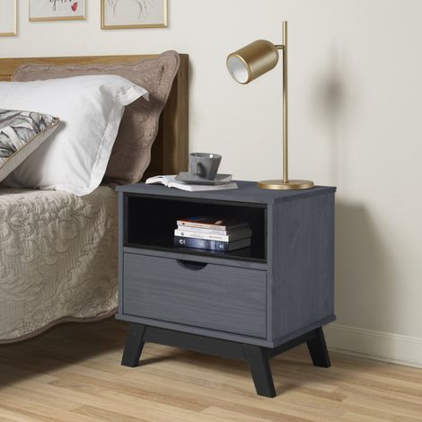 Scandian Grey Bedside Cabinet (1/5)