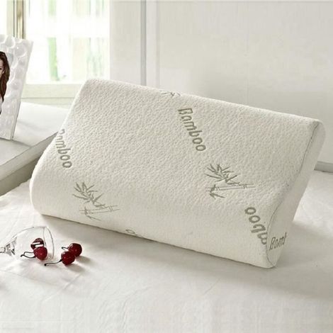 Oreiller à mémoire de forme - CPROPRO - Maintien cervical - Déhoussable - Beige (1/3)