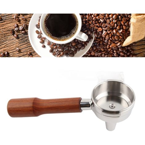 Portafiltro para café y té, 58 mm, extracción simple, mango de madera maciza, estilo puño, palisandro C1, para máquinas comerciales. (1/5)