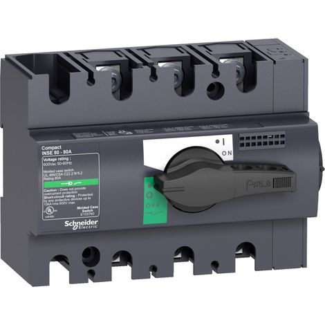 INSE80 3P 80A R/Y INTERRUPTEUR SECTIONNEUR SCHNEIDER 28998 SWITCH (1/2)