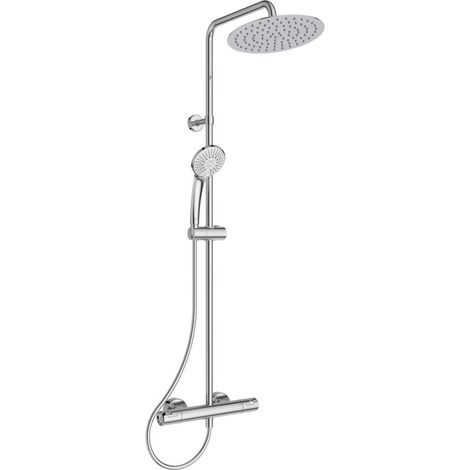 Colonne de Douche avec Mitigeur Thermostatique PORCHER Okyris Chromé avec Douchette 3 Jets - D0495AA (1/5)