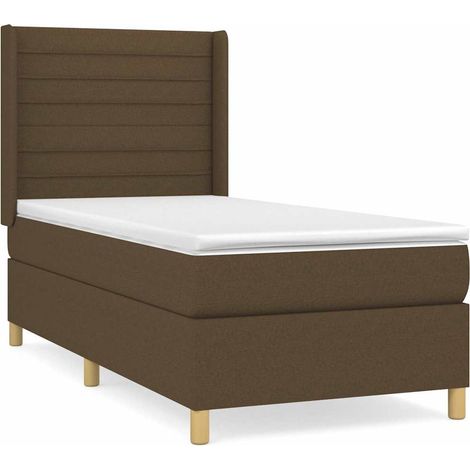 Maison Exclusive - Boxspringbett mit Matratze Dunkelbraun 100x200 (1/5)