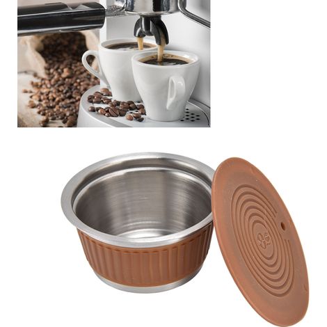 Nachfüllbarer Edelstahl-Filterbecher, kompatibel mit Nestlé Dolce Gusto Kaffeekapseln (kaffeefarben) (1/5)