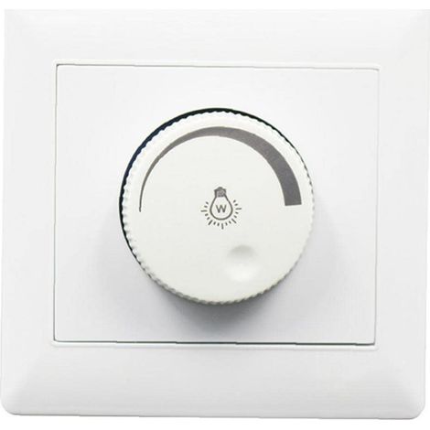 Variateur de bouton LED, interrupteur à intensité variable à coque blanche, 99CM, blanc (1/5)