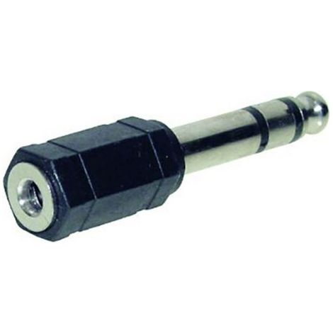 TRU COMPONENTS Adaptateur jack Jack mâle 6.35 mm - Jack femelle 3.5 mm stéréo Nombre de pôles:3 1 pc(s) S306581 (1/3)