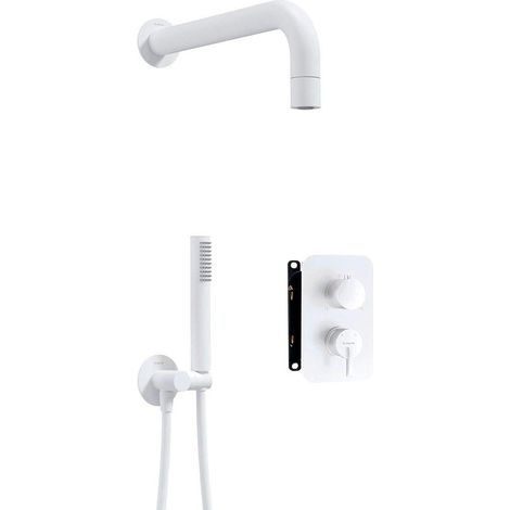 Deante Ensemble de douche moderne blanc mat élégant