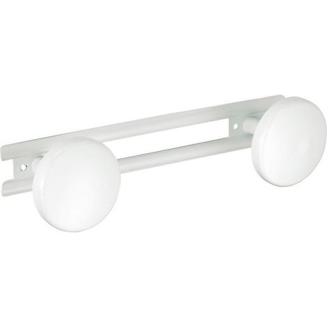 Porte-manteau mural 2 têtes GODONNIER blanc 245 x 70 mm