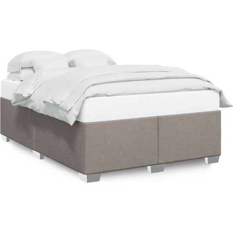 Maison Exclusive - Bettgestell ohne Matratze Taupe 160x200 cm Sto