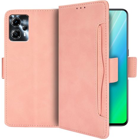 Funda tipo libro para Motorola Moto G13 4G / G23 4G, con ranura para tarjeta, color rosa. (1/5)