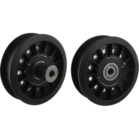 Poulie tendeur adaptable JOHN DEERE pour modèles X300, X300R, X304, X320, X324, X340, X360. Remplace origine AM134501, AM138079. (1/2)