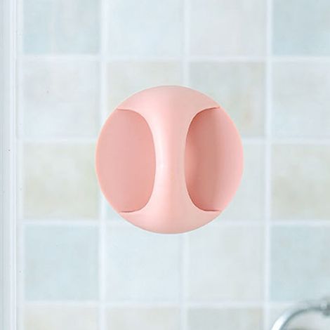 Poignée Adhesive Circulaire PP Multifonctionnel - 5 pièces - Diamètre 8.5cm - Coloris Rose - Simple et Robustes pour Portes Fenêtres Refrigerateurs (1/5)