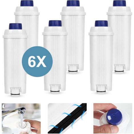 6 Pieces Water Filter for Delonghi replacement for DeLonghi DLS C002 ECAM ETAM EC680 EC800 automatic coffee machine espresso machine (1/5)