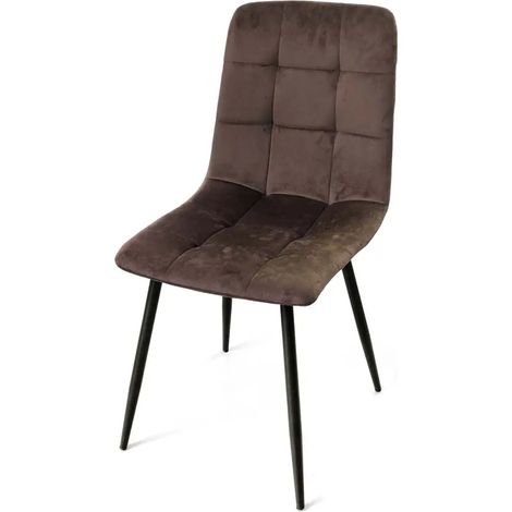 Set aus 4 gepolsterten Stühlen in Braun, 44x41x88