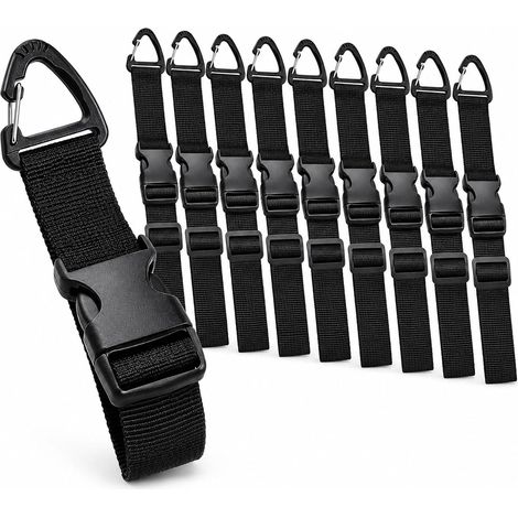 10pcs Organisateurs Câbles avec Clips Triangulaires, Organisateur Câbles Extensibles Réglable Attacher Murs Câbles Fils, les Corde, Tuyaux, Organiser Maison pour Maison Bureau Camping-Car (1/5)