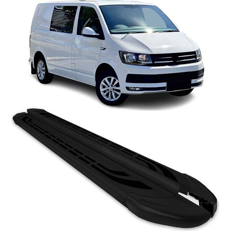 Marchepieds Latéraux pour VW T6 T6.1 Transporter 2015-2022 Alu Noir L1 Court 2Pcs (1/5)